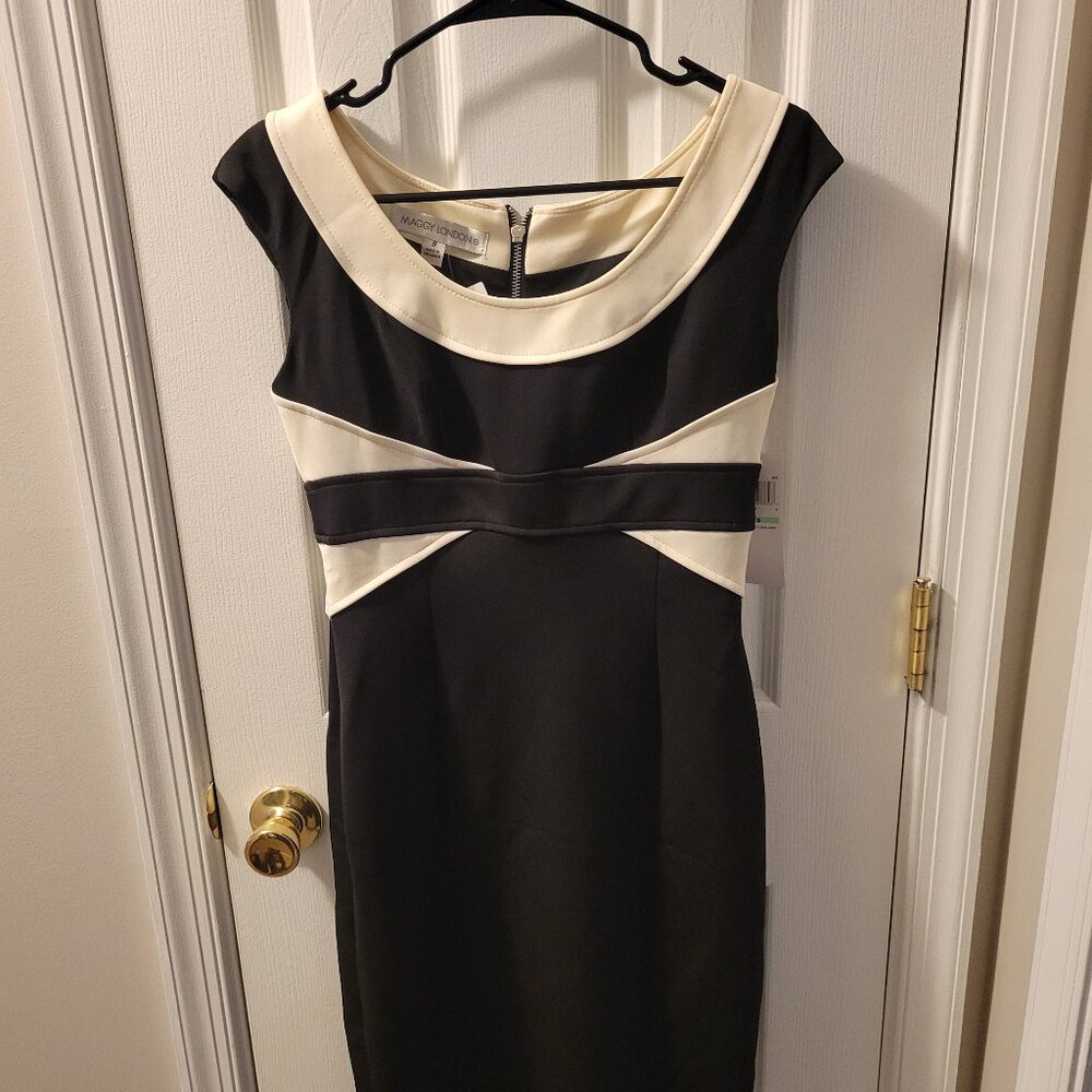 Maggy London Black and White Dress